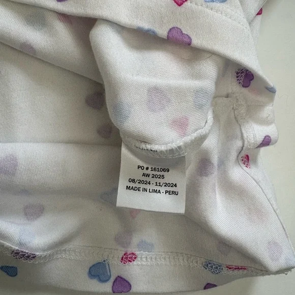 Roller Rabbit Falling Hearts Baby Tee Size Small - Picture 4 of 6